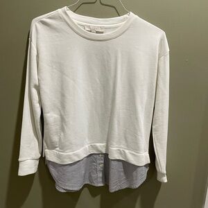 LOFT White Knit Top
